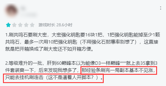 论坛上，玩家该游戏的评价
